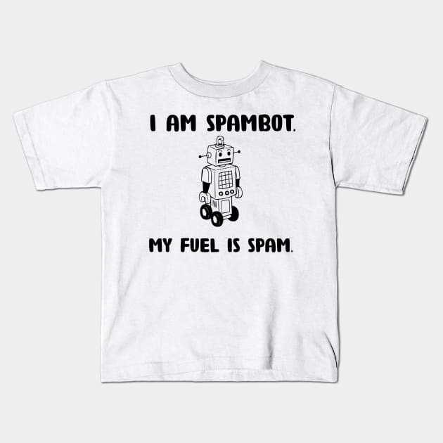 SpamBot Kids T-Shirt by De2roiters